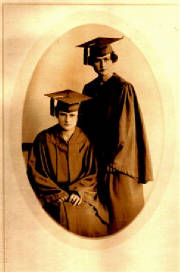 Graduation picture Margaret and Lulu 1918